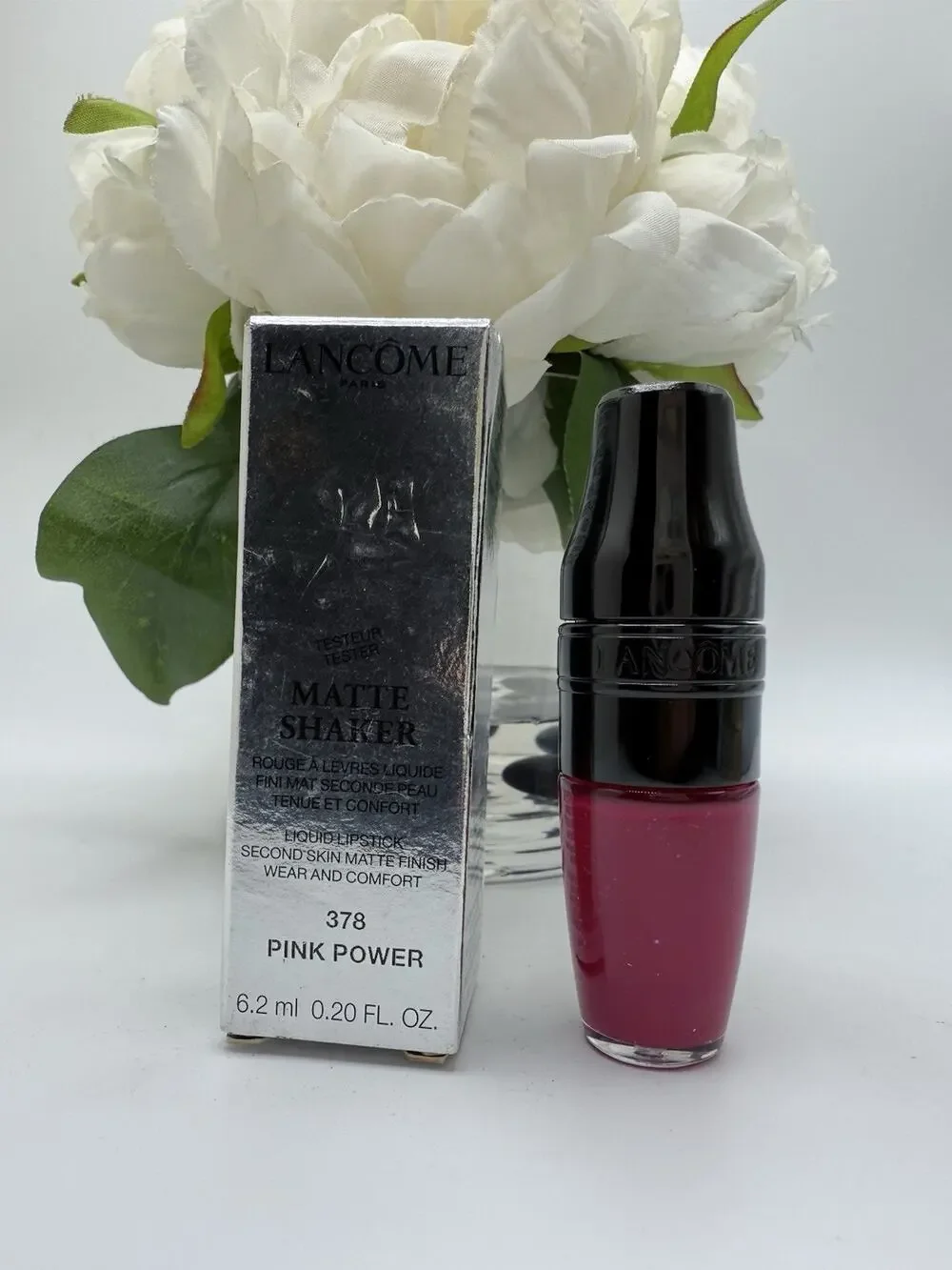 Lancome Matte Shaker Liquid Lipstick 378 Pink Power Full size 6.2 ml